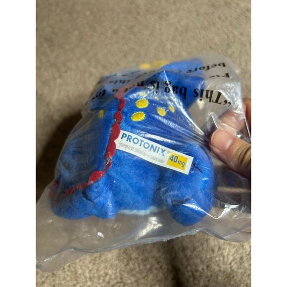 Protonix Gerdie Plush Bean Bag Promotional Pharmaceutical Drug Advertising New - Picture 7 of 7